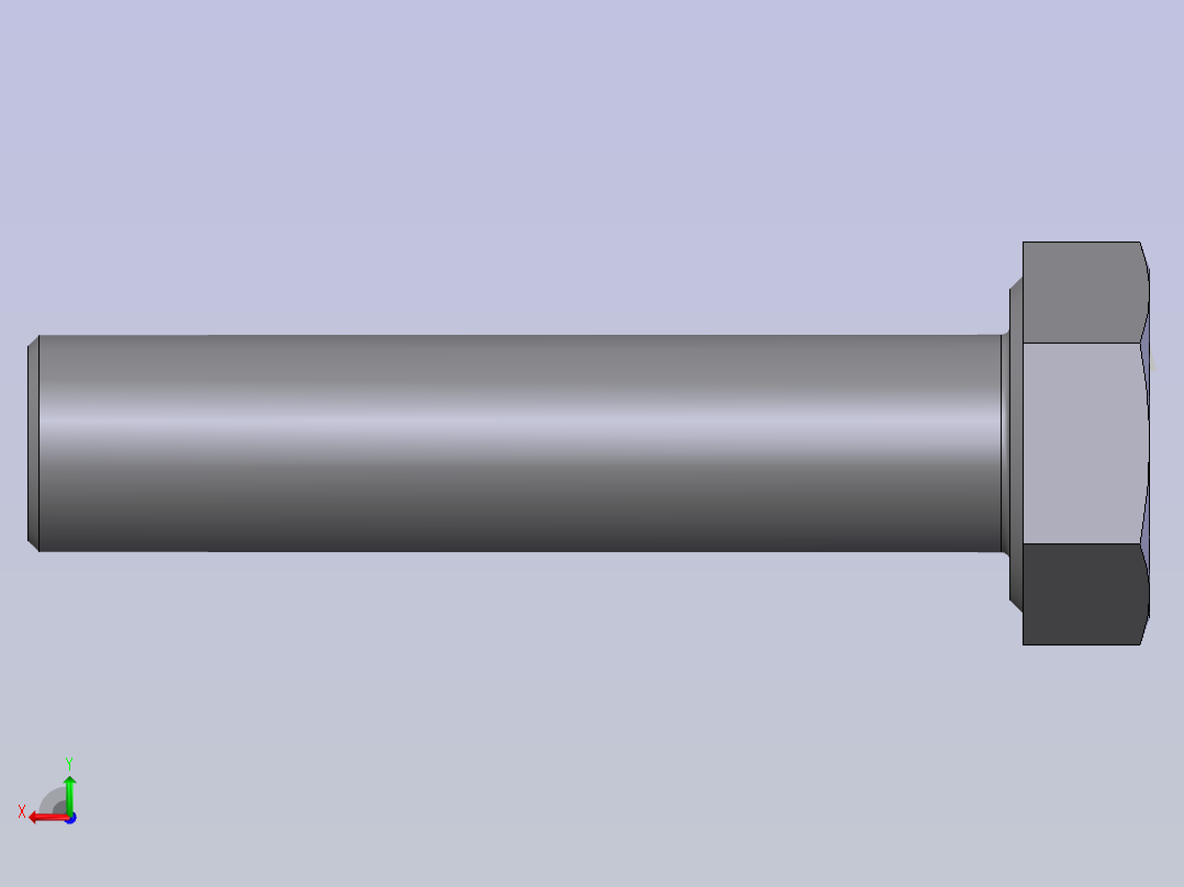 六角头螺栓_C级 GB_T5780-2000_M10X45后视图