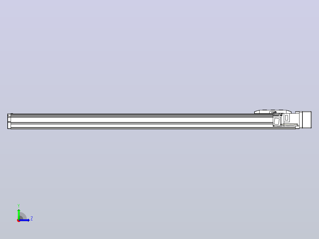 滚珠丝杠直线轴内置导轨TPA-GCR-50-1210C-L750-MR-M10-N3左视图
