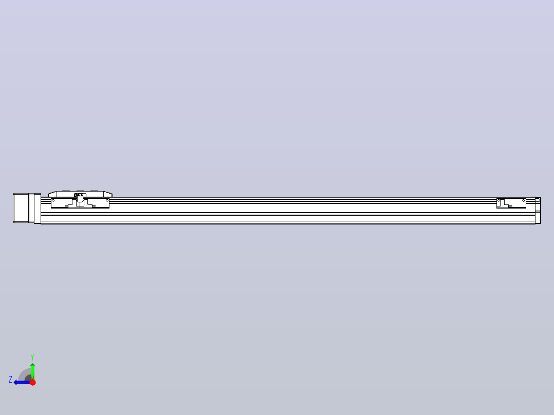 滚珠丝杠直线轴内置导轨TPA-GCR-50-1210C-L750-MR-M10-N3右视图