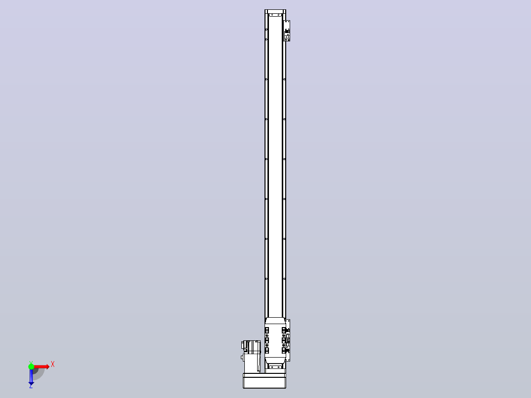 滚珠丝杠直线轴内置导轨TPA-GCR-50-1210C-L750-MR-M10-N3俯视图
