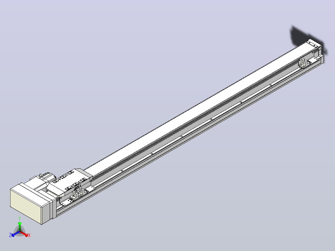 滚珠丝杠直线轴内置导轨TPA-GCR-50-1210C-L750-MR-M10-N3正等轴测图