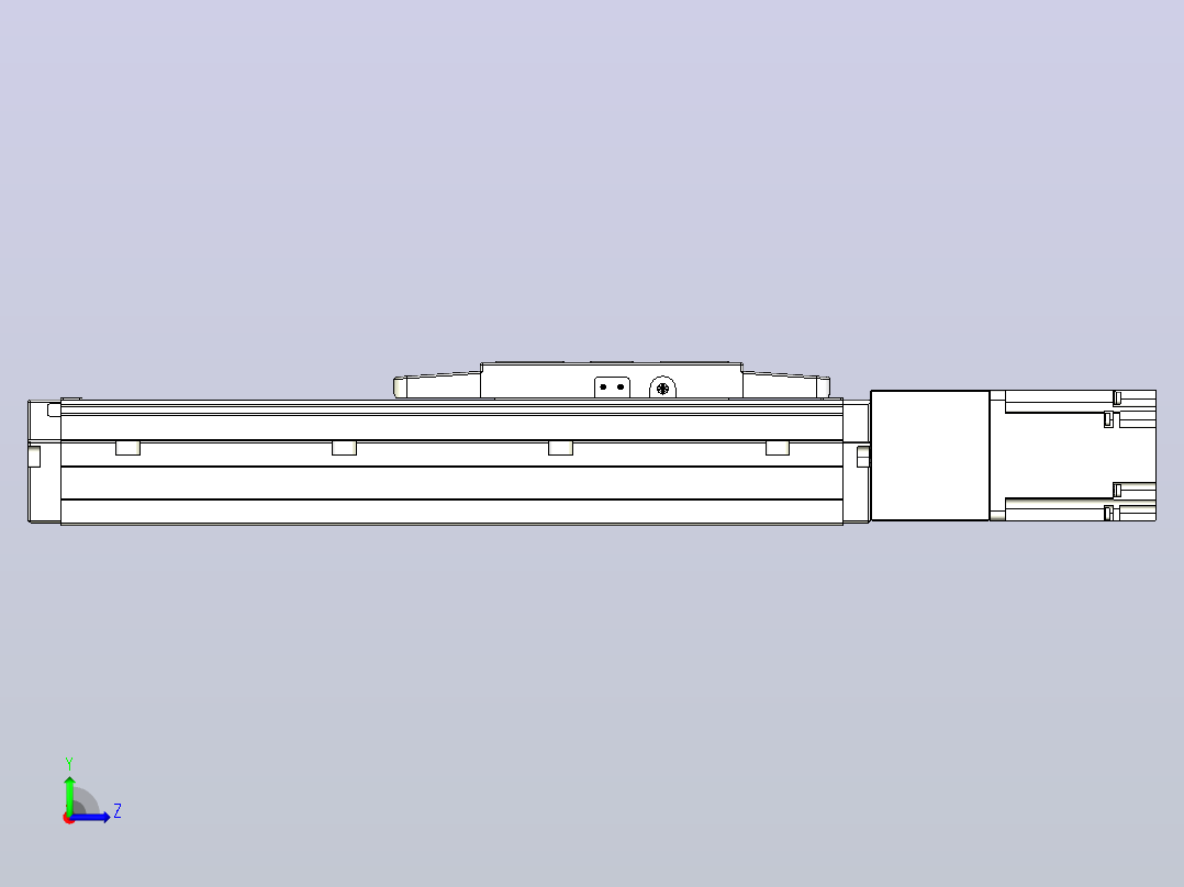 滚珠丝杠直线轴内置导轨TPA-GCR-120-1610C-L150-M-M40-N3左视图