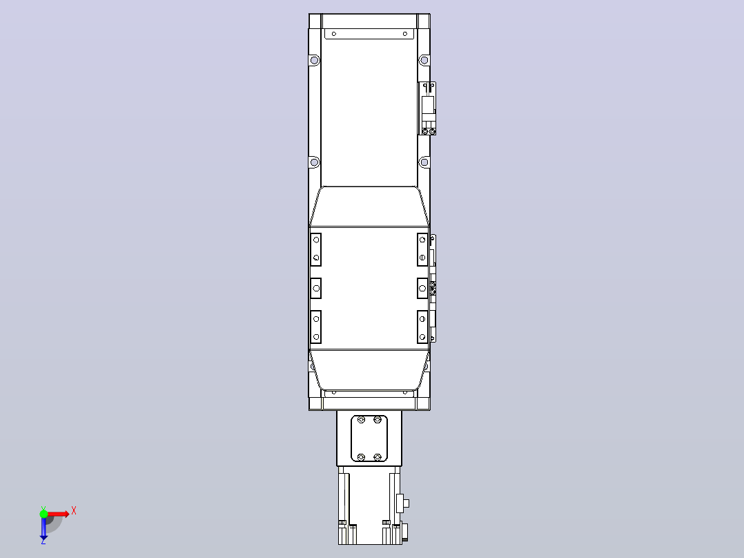 滚珠丝杠直线轴内置导轨TPA-GCR-120-1610C-L150-M-M40-N3俯视图
