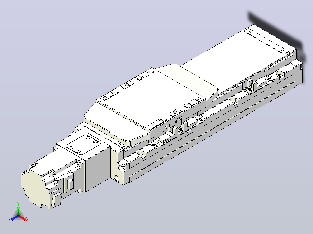 滚珠丝杠直线轴内置导轨TPA-GCR-120-1610C-L150-M-M40-N3正等轴测图