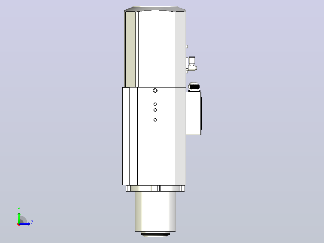 DJ110-9.0-12.0KW-ISO30自动换刀电主轴[DJ110-12-9.0KW-ISO30]左视图
