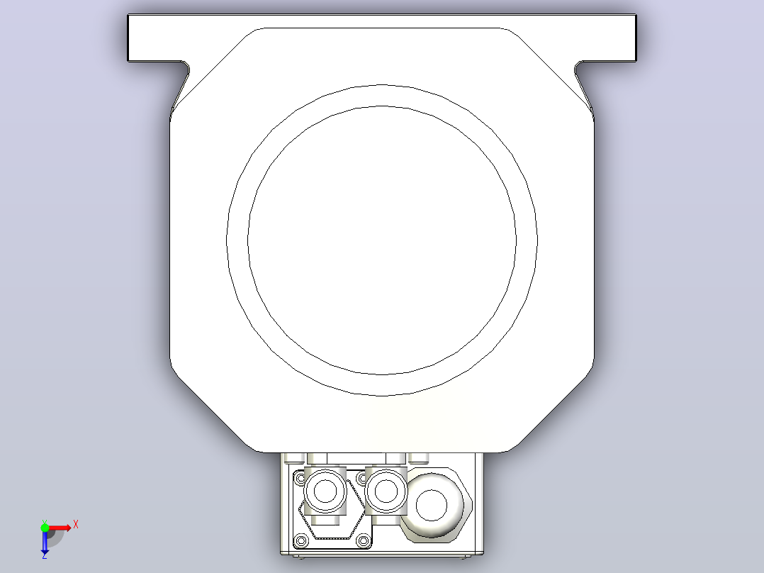 DJ110-9.0-12.0KW-ISO30自动换刀电主轴[DJ110-12-9.0KW-ISO30]俯视图