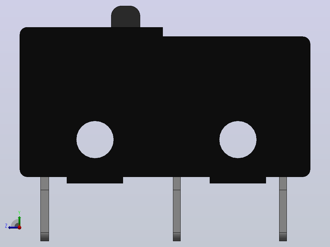 微动开关模型右视图