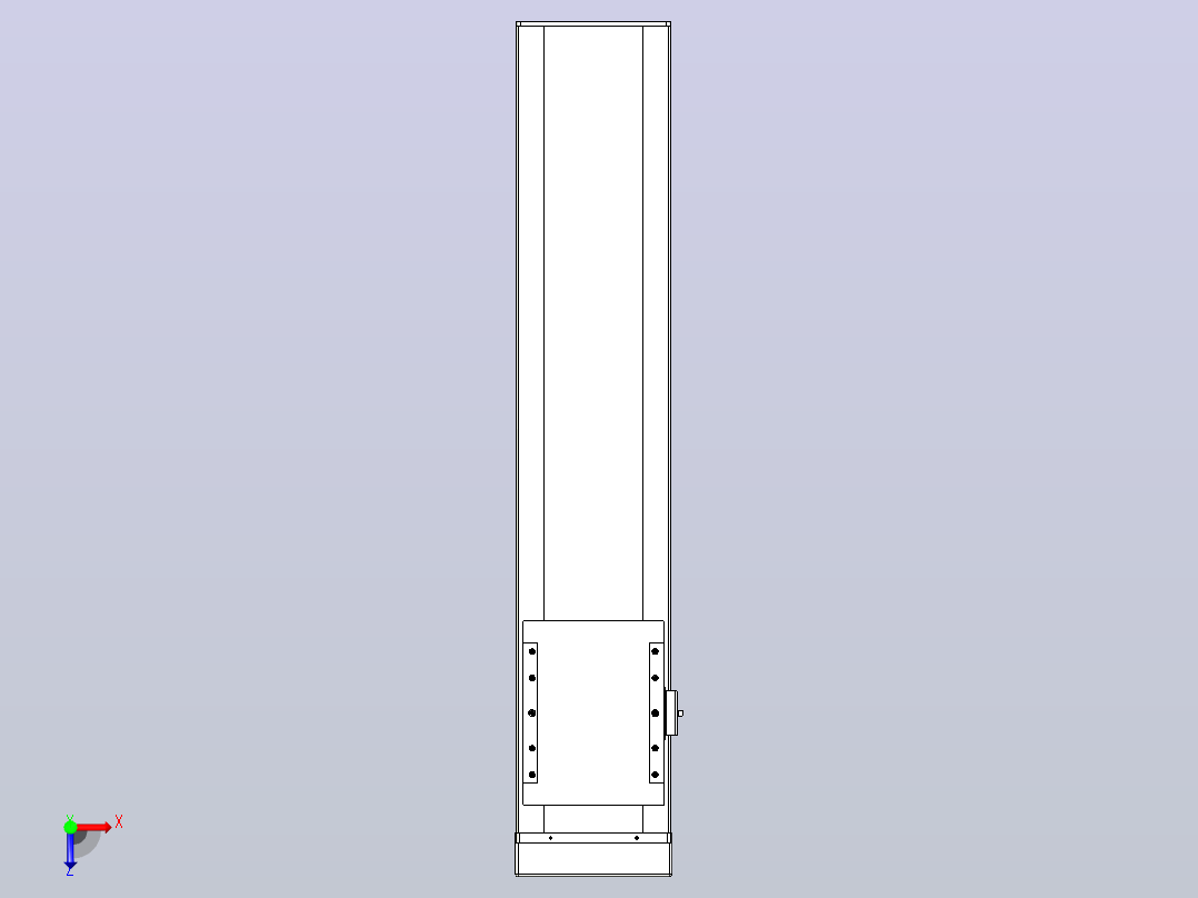 滚珠丝杠直线轴带导轨全封闭TPA-HCR-175D-2510C-L650-MP-Y-P75-N3俯视图
