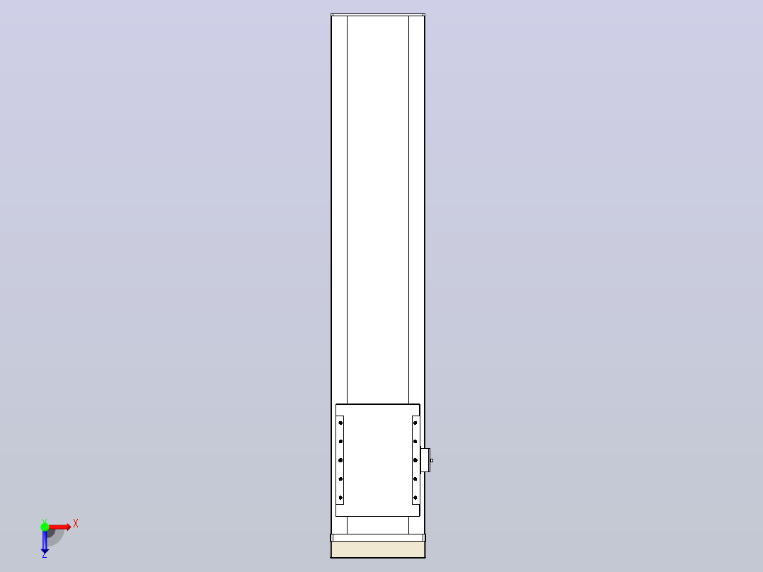 滚珠丝杠直线轴带导轨全封闭TPA-HCR-202D-2510C-L800-MP-Y-P75-N3俯视图