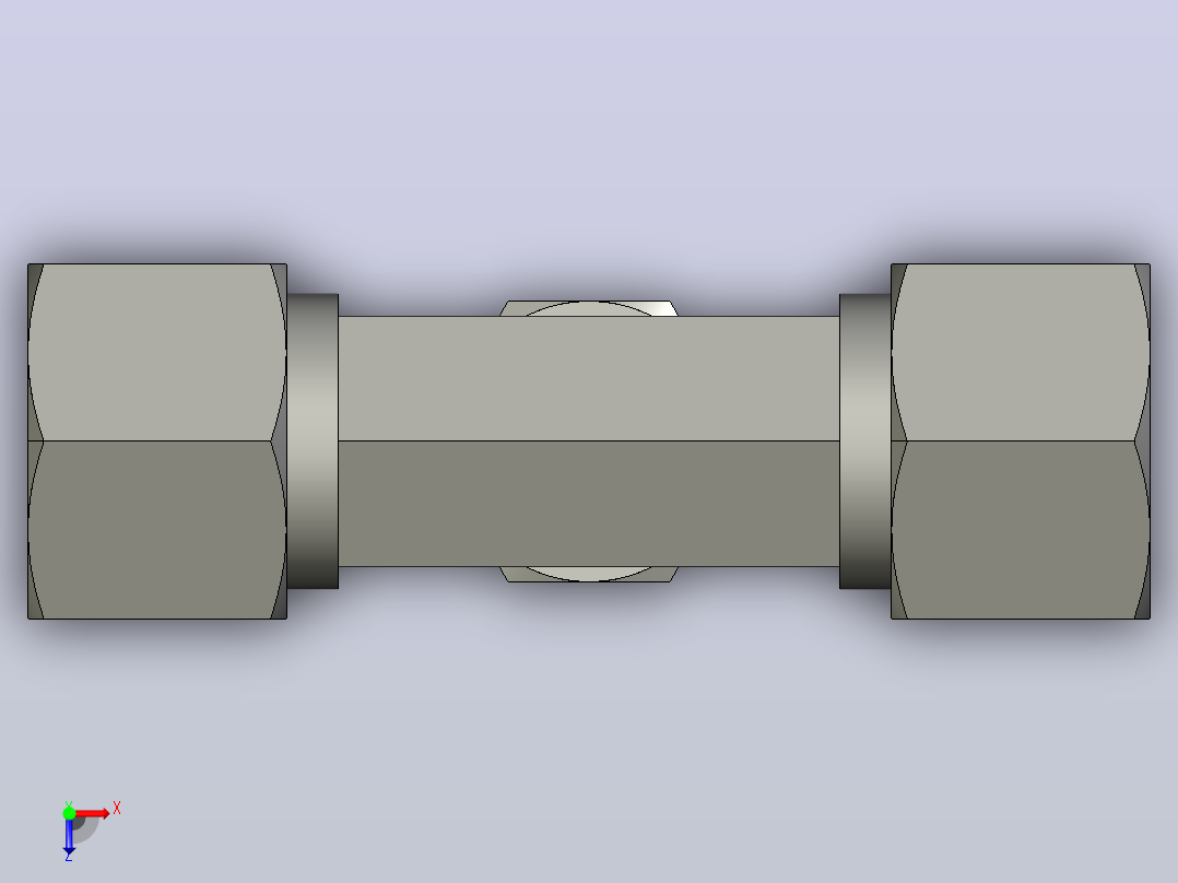 EO管接头三通异径管TR12 08 12ZSCF.igs俯视图