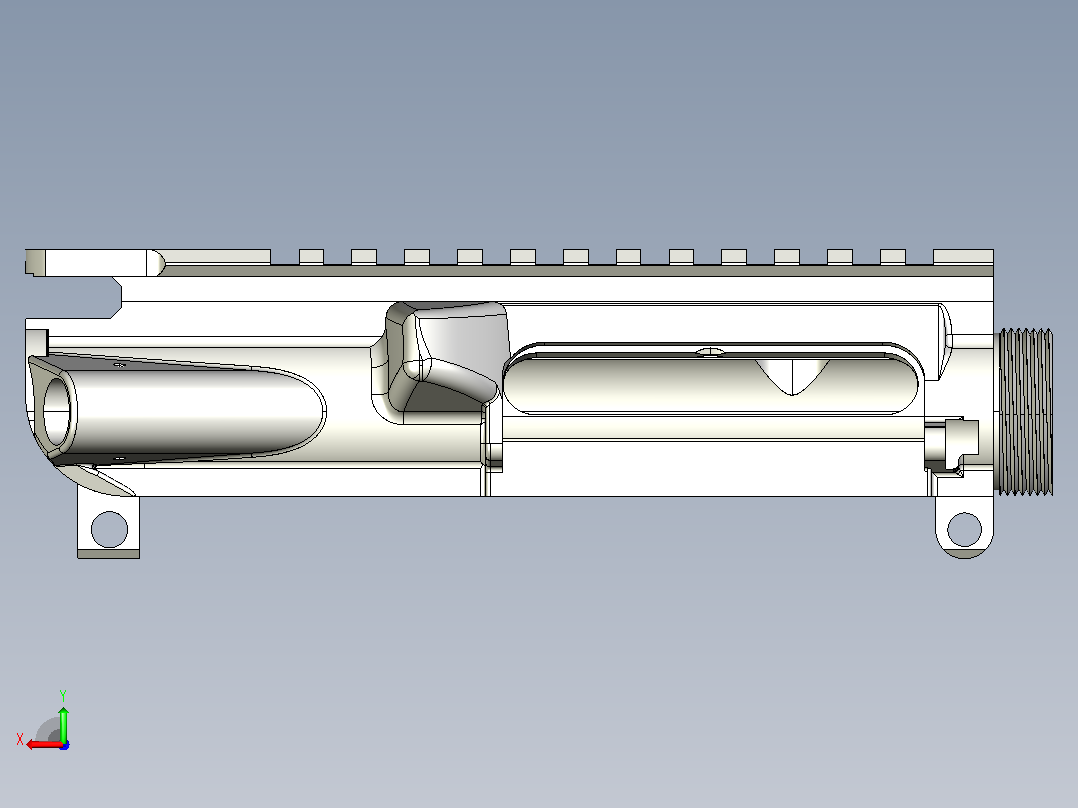 ar15枪配件后视图