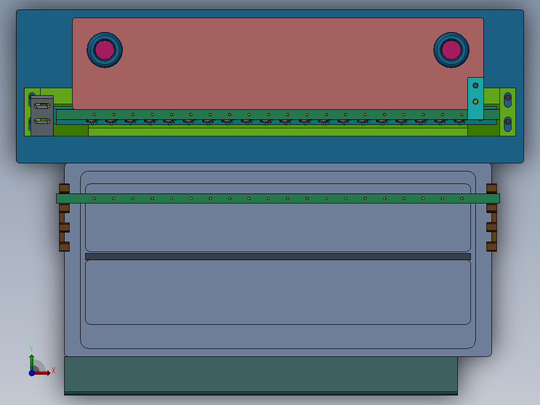 涂胶水治具前视图