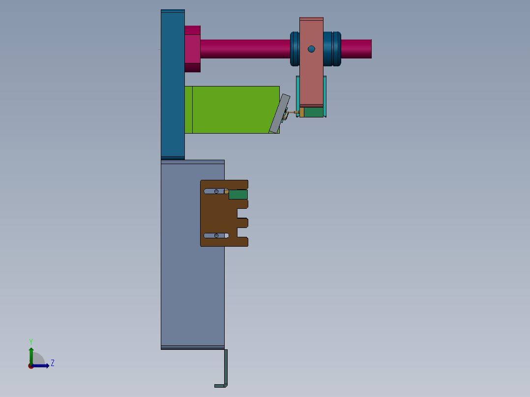 涂胶水治具左视图
