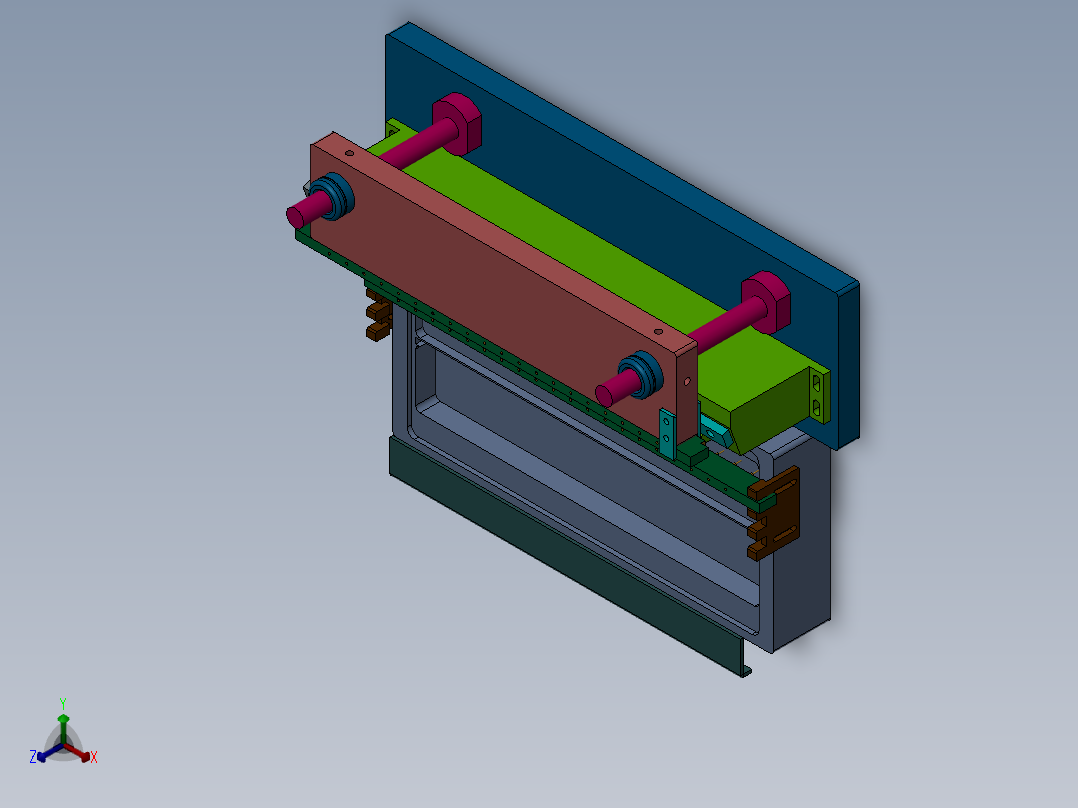 涂胶水治具正等轴测图