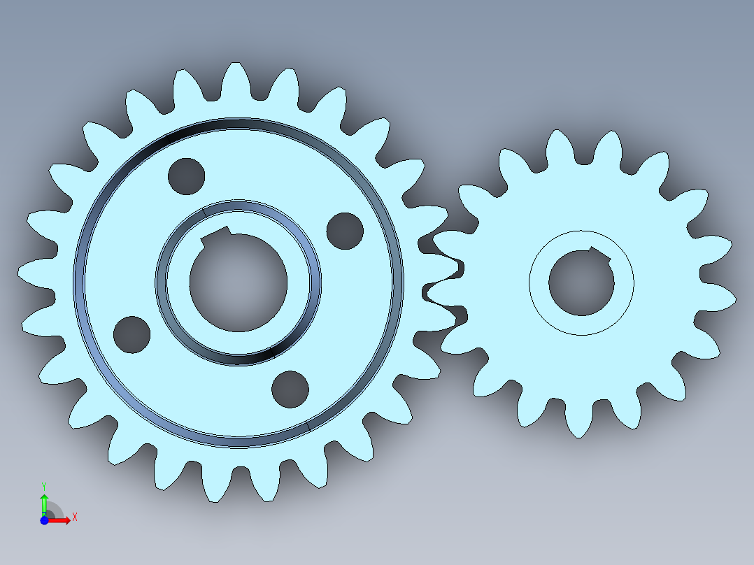参数化齿轮设计3D模型前视图