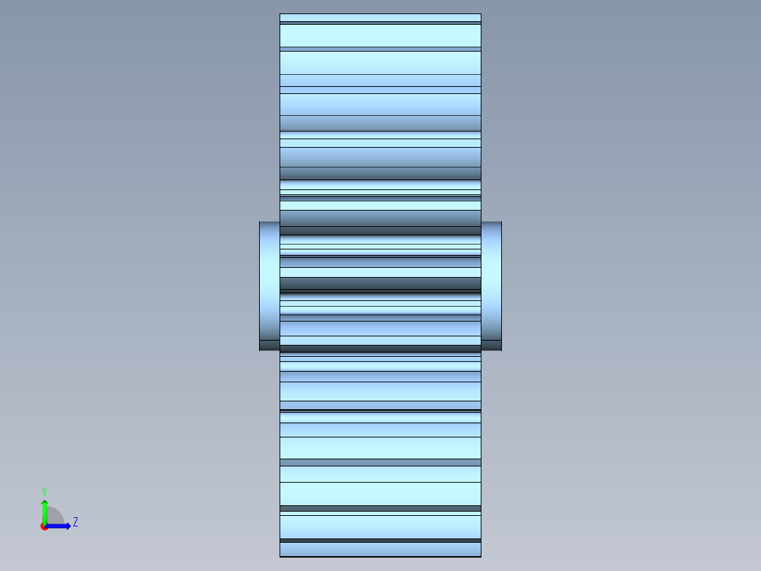 参数化齿轮设计3D模型左视图