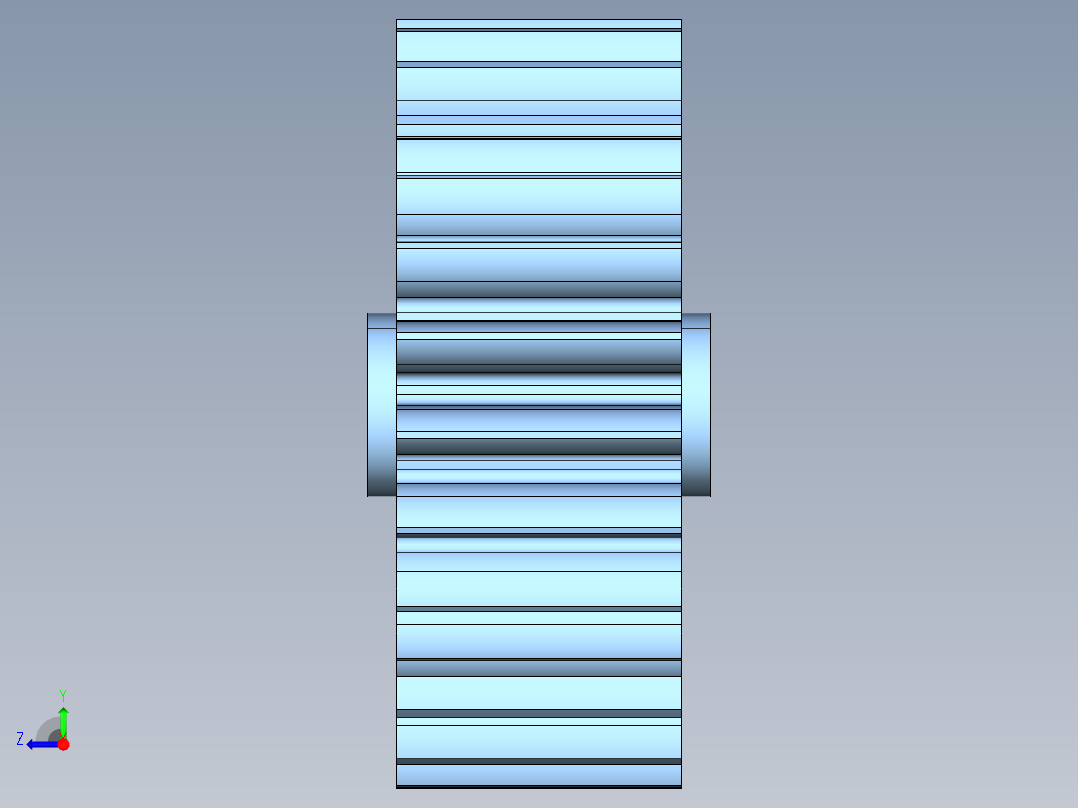 参数化齿轮设计3D模型右视图