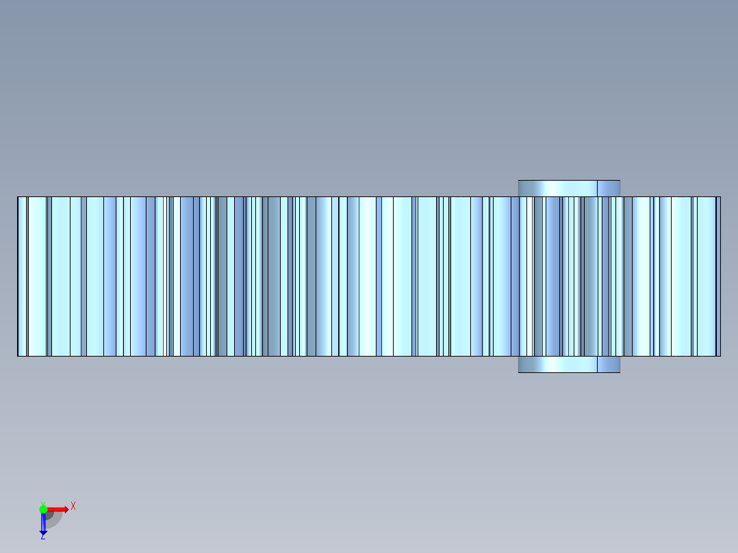 参数化齿轮设计3D模型俯视图