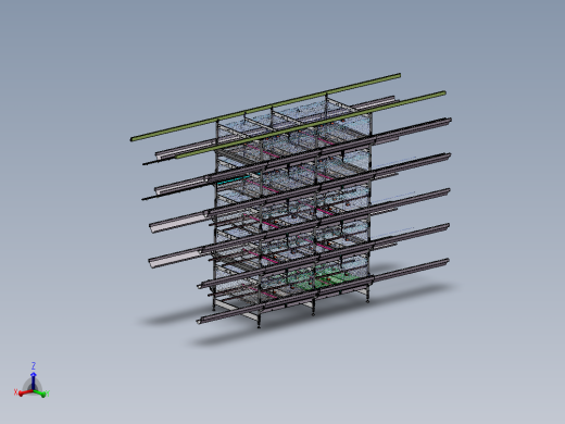 一款自动化养鸡笼具的笼体sw17可编辑