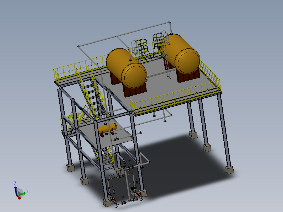 FOME储罐系统3D图纸 STEP格式