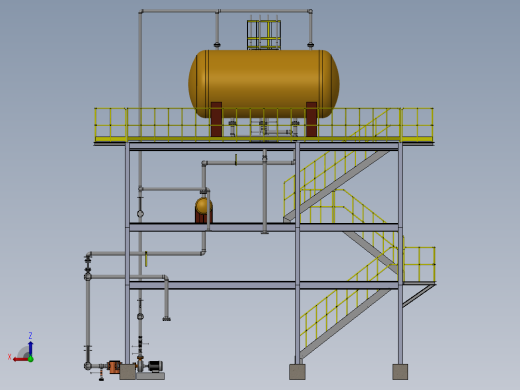 FOME储罐系统3D图纸 STEP格式后视缩略图