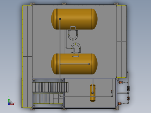 FOME储罐系统3D图纸 STEP格式俯视缩略图