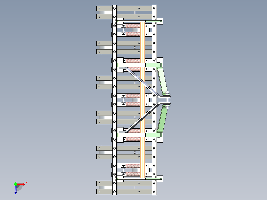 11条腿的耕耘机俯视图