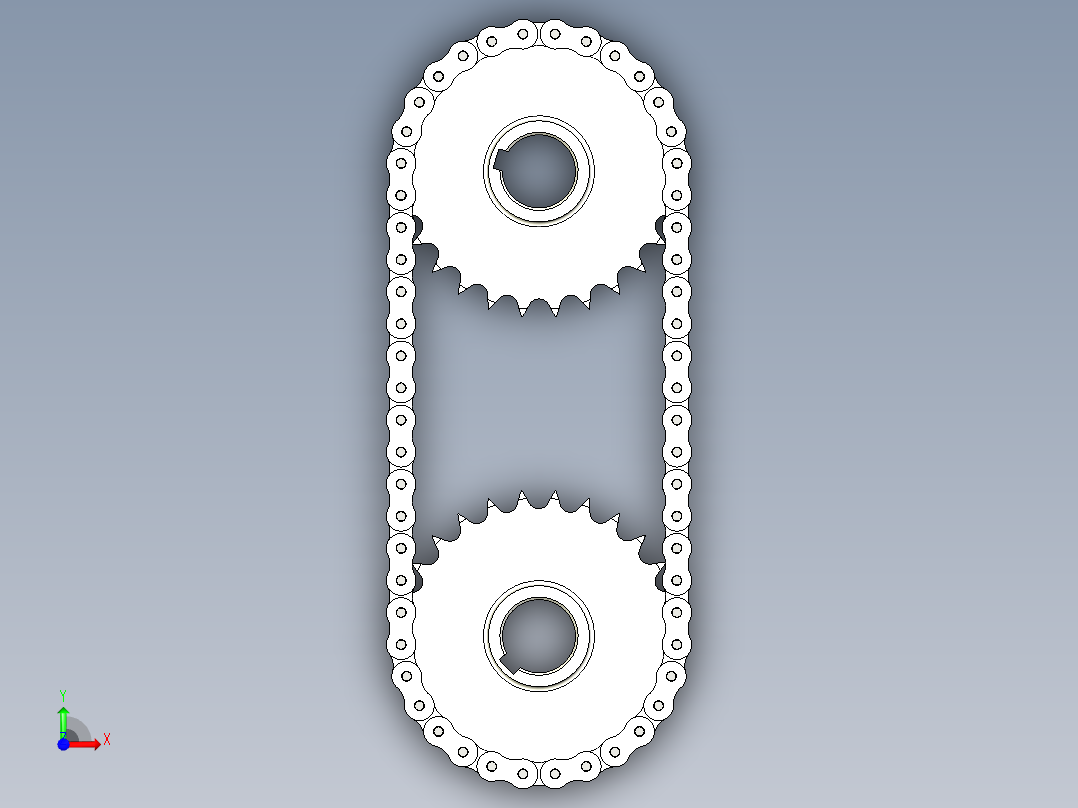 双排链条前视图