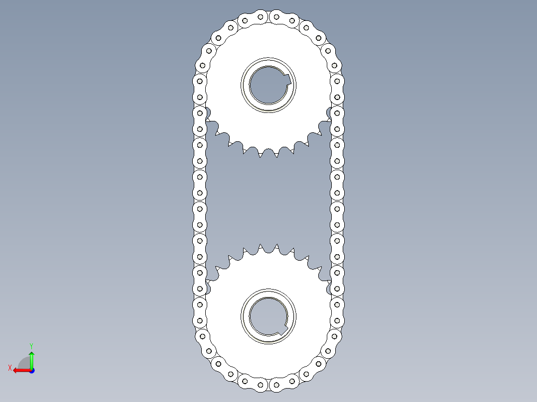 双排链条后视图