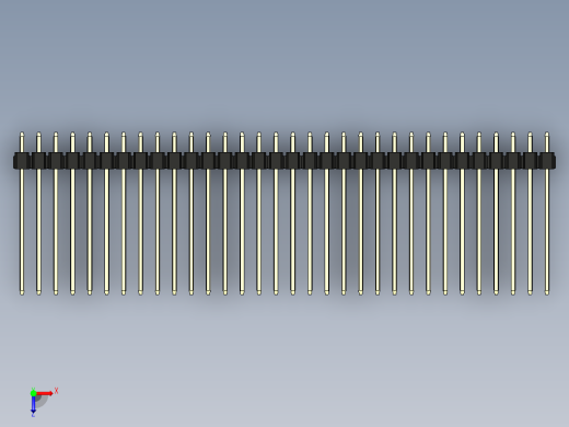 彩色公头100mil（2.54mm）系列-DS1021_black_2x32p_100mil_Type19_rev1.0俯视缩略图
