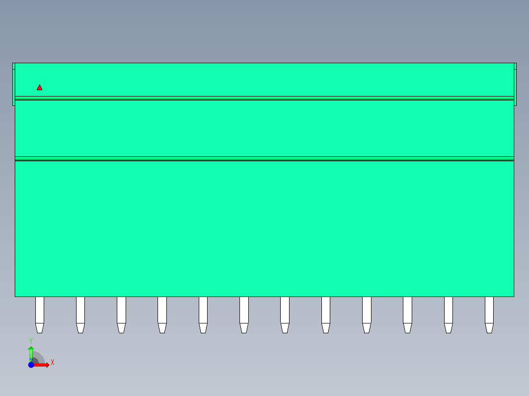 DEGSON 15EDG 系列 3.81mm 插拔式接线端子-15EDGVH-3.81-24P-14-00AH前视图