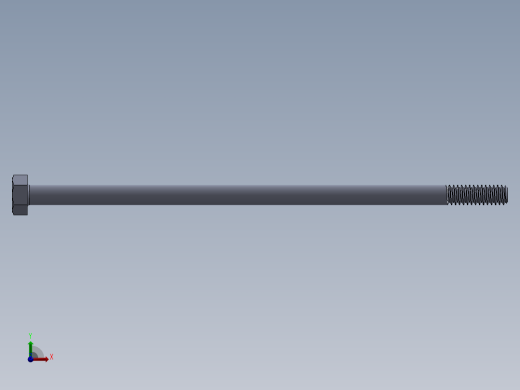 UNC 六角螺栓-Hex Bolt 0.250-20 x 6.SLDPRT前视缩略图