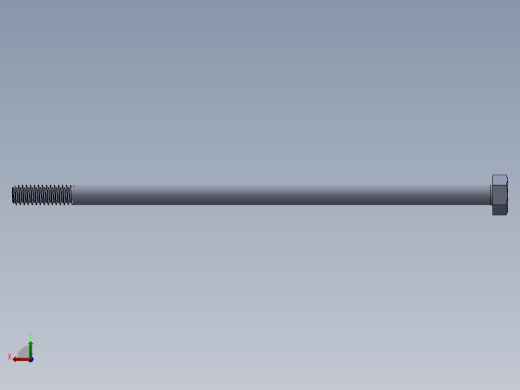UNC 六角螺栓-Hex Bolt 0.250-20 x 6.SLDPRT后视缩略图