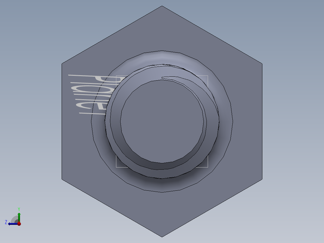 UNC 六角螺栓-Hex Bolt 0.250-20 x 6.SLDPRT右视图
