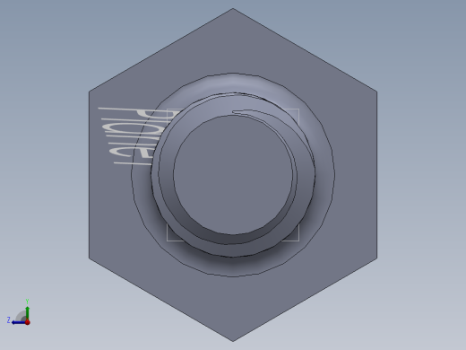 UNC 六角螺栓-Hex Bolt 0.250-20 x 6.SLDPRT右视缩略图