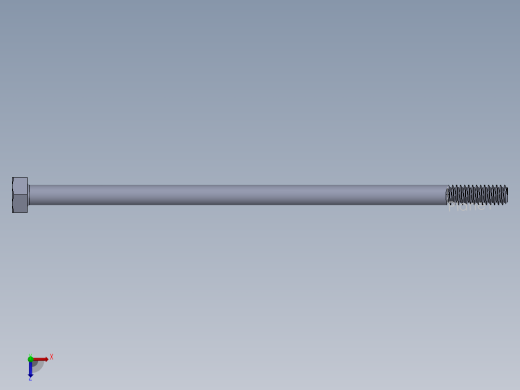 UNC 六角螺栓-Hex Bolt 0.250-20 x 6.SLDPRT俯视缩略图