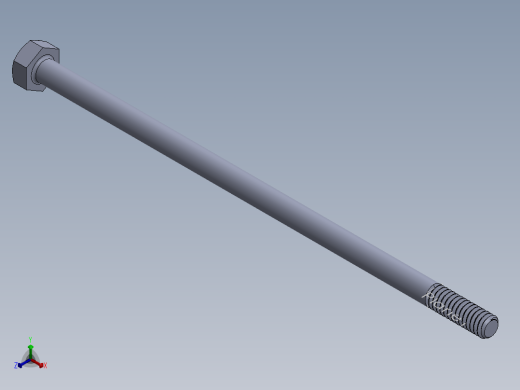 UNC 六角螺栓-Hex Bolt 0.250-20 x 6.SLDPRT正等轴测缩略图