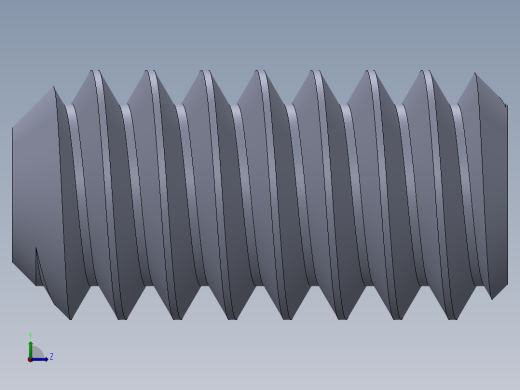 UNC 平头紧定螺钉-UNC SET SCREW 10-24 x0.375.SLDPRT左视缩略图