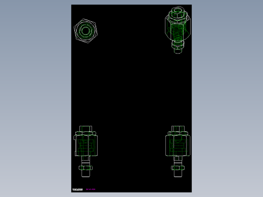 快速聯結器(C)2510-2D多系列多零件图纸模型