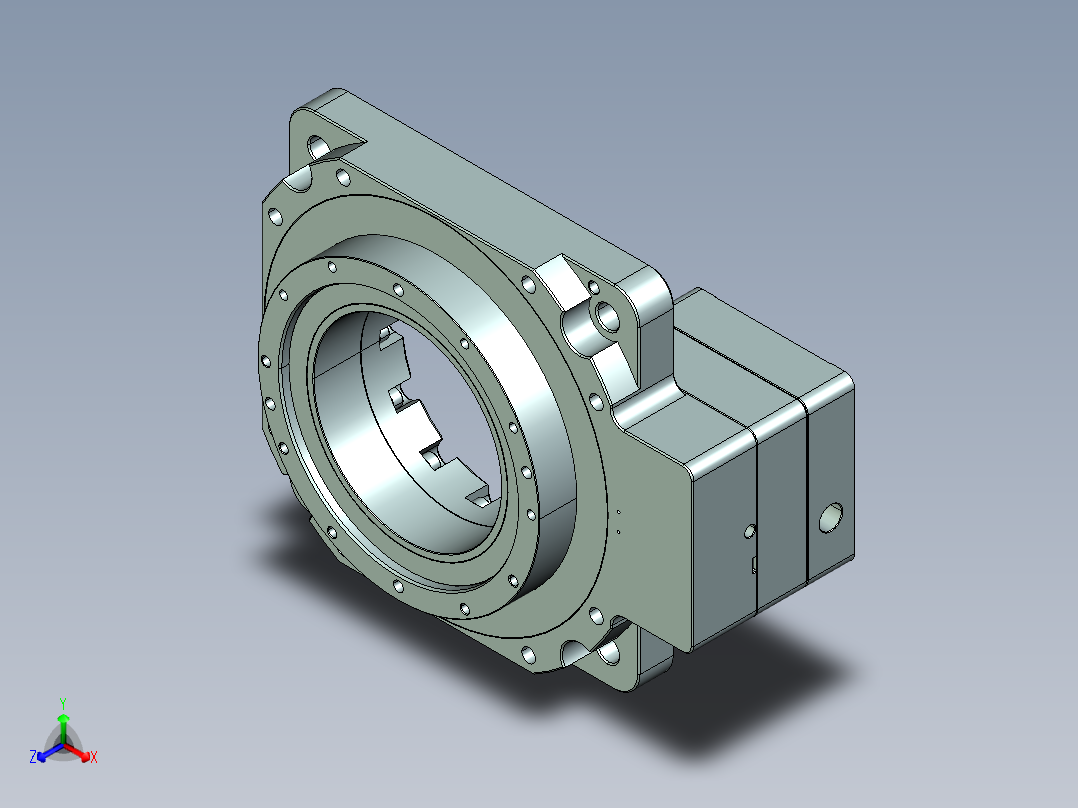 中空旋转平台KFN280-10(18)-24-110-145-M8.STEP正等轴测图