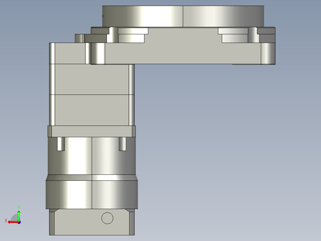 中空旋转平台KFN130-L2-30配单级直齿减速机后视图
