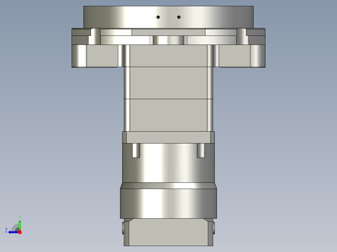 中空旋转平台KFN130-L2-30配单级直齿减速机右视图