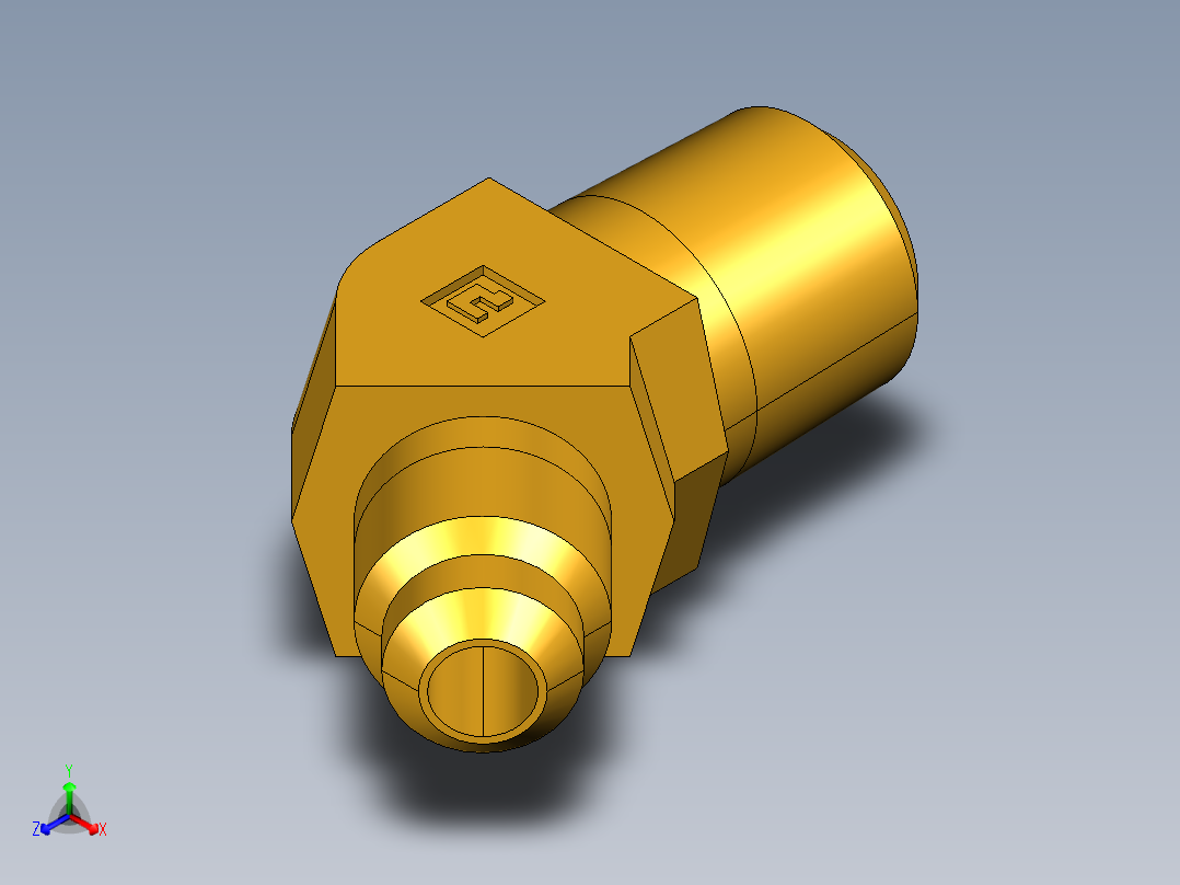扩口式工业通用硬管接头45Deg Elbow 159F-4-4主视图