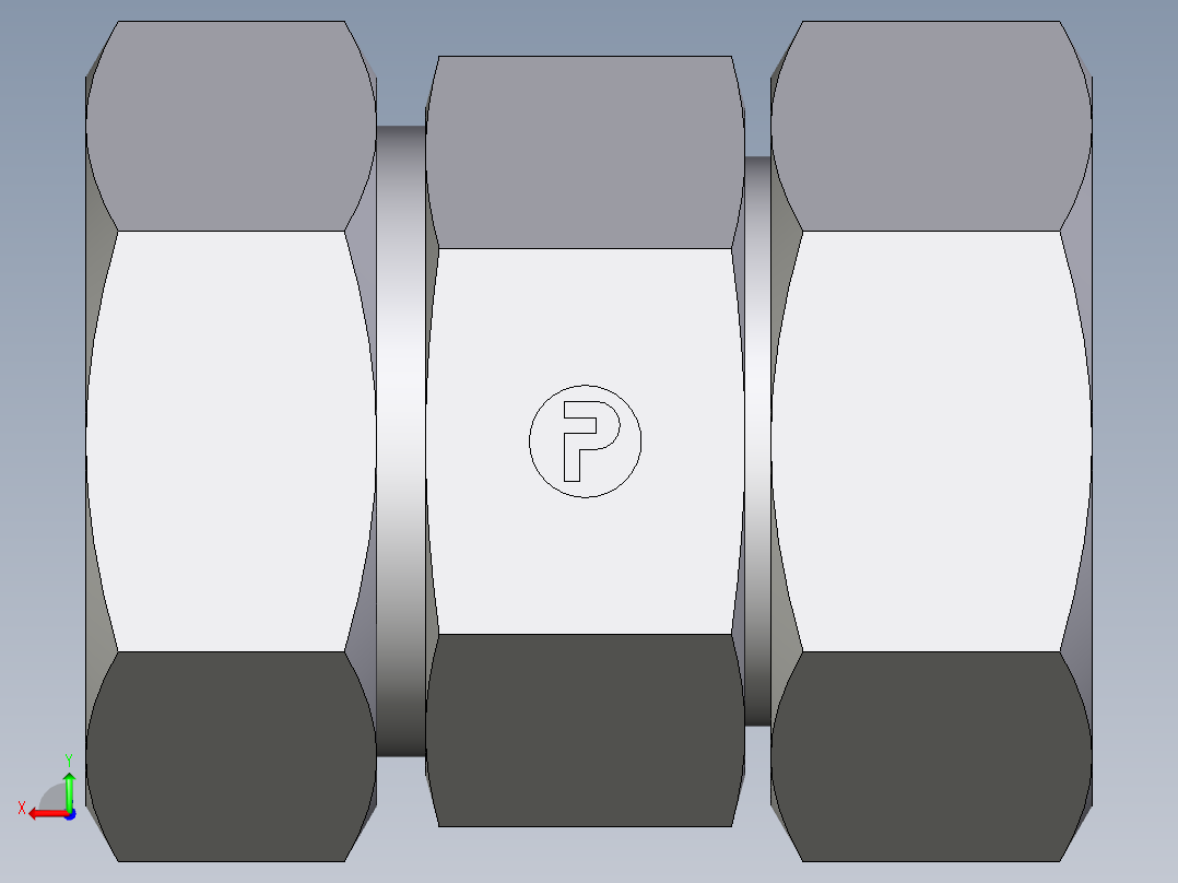 卡套式工业通用硬管接头EO_Distance_piece_adapter_DA42L71后视图