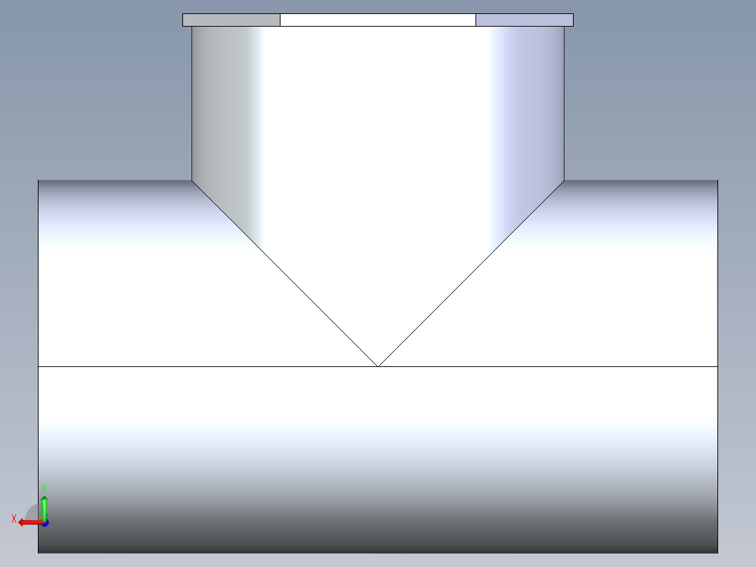 聚氯乙烯配件02A-Sch80_ReducingTee_SxSxS_801-670FB_12in x 10in后视图