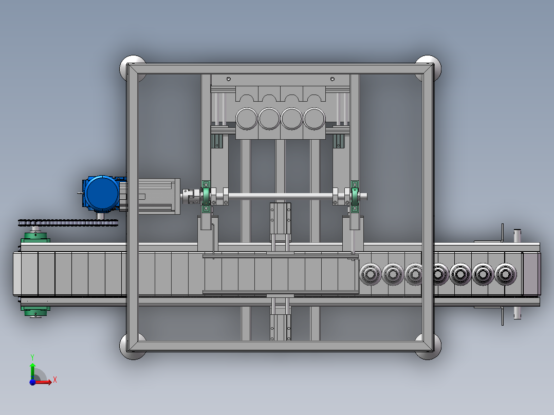 自动洗瓶机前视图