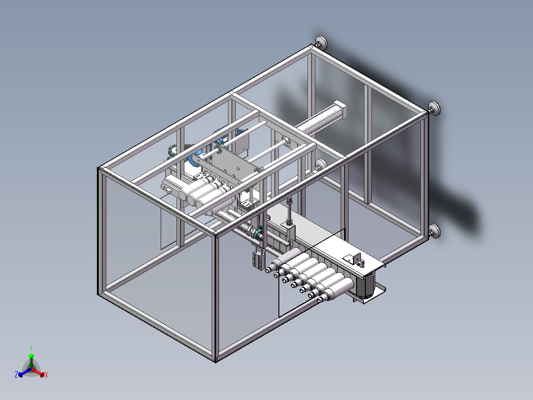 自动洗瓶机正等轴测图