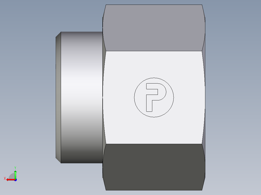 卡套式工业通用硬管接头EO_Swivel_connector_GAI35LMCFX后视图