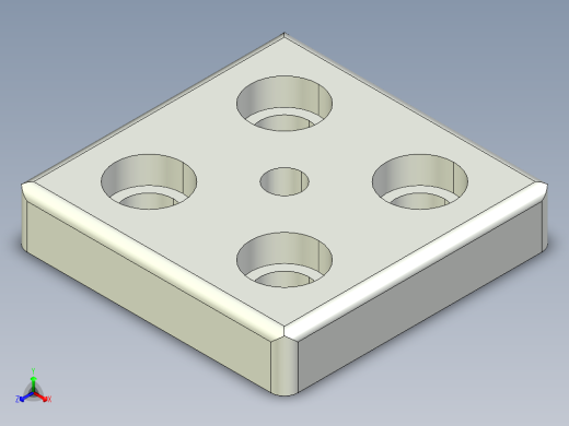 型材-KJN 80X80 FOOT PLATE KJN80X80FP正等轴测缩略图