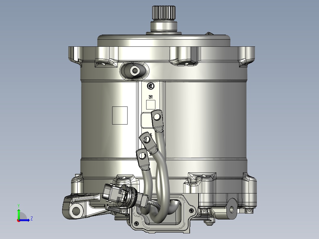 新能源65kw永磁同步水冷电机804745左视图